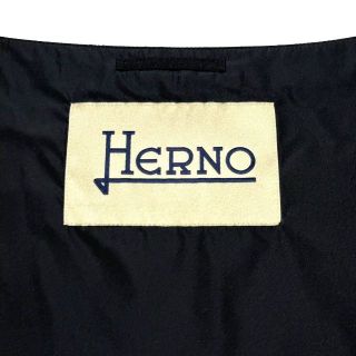 HERNO 3Dフラワー 花柄 切替半袖 ノーカラージャケット