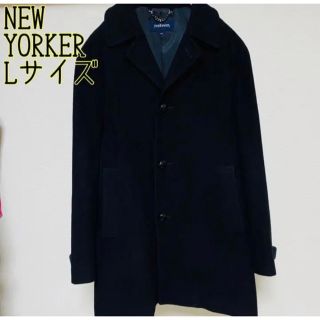 美品　NewYorker メンズ　トレンチコート　インナーベスト付き　S 黒