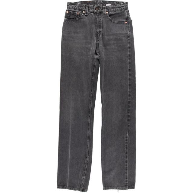 90年代 リーバイス Levi's 505 REGULAR FIT STRAIGHT LEG ブラックジーンズ テーパードデニムパンツ USA製 レディースL(w27) ヴィンテージ /eaa323926