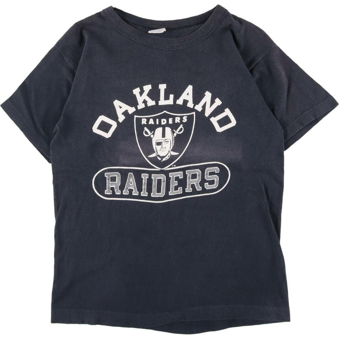 80年代ランク80年代 チャンピオン Champion トリコタグ NFL OAKLAND RAIDERS オークランドレイダーズ スポーツプリントTシャツ USA製 メンズS ヴィンテージ /eaa324604