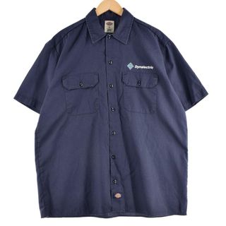 ディッキーズ(Dickies)の古着 ディッキーズ Dickies 半袖 ワークシャツ メンズXL /eaa324587(シャツ)