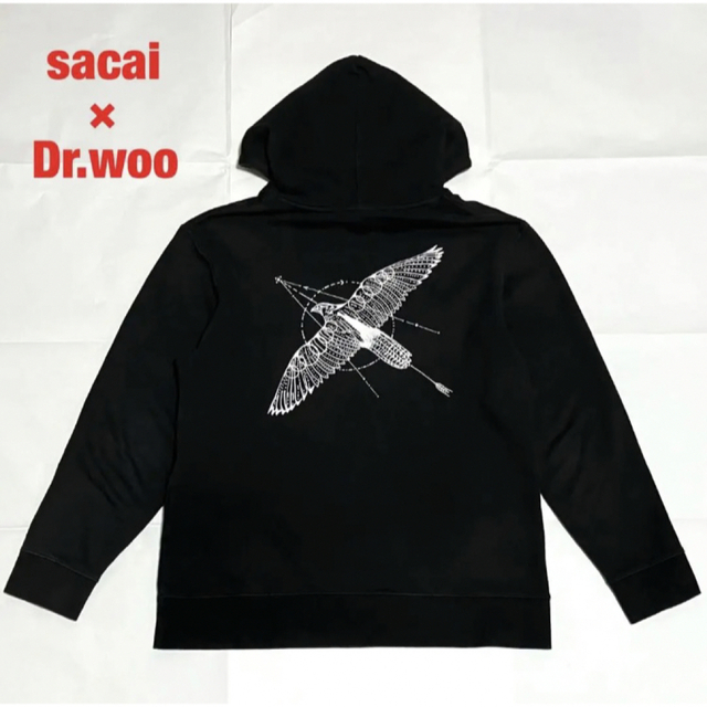 希少】sacai×Dr.woo コラボプルオーバーパーカー タトゥー 刺繍ロゴ ...