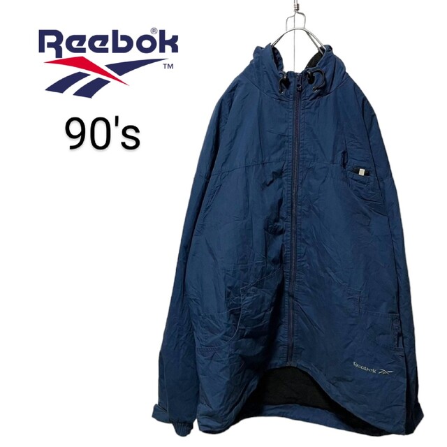 【Reebok】90's フード付きジップアップジャケット A-493