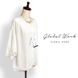 グローバルワーク(GLOBAL WORK)の新品タグ付き☆GLOBAL WORK☆春物ドルマンシャツブラウス(シャツ/ブラウス(長袖/七分))