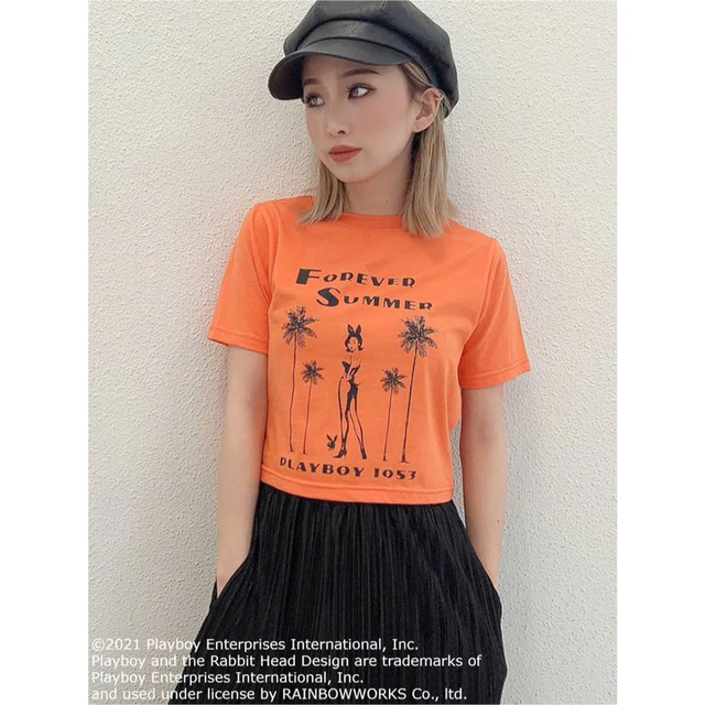 GYDA(ジェイダ)の【GYDA】PLAYBOY FOREVER SUMMER ショートTシャツ メンズのトップス(Tシャツ/カットソー(半袖/袖なし))の商品写真