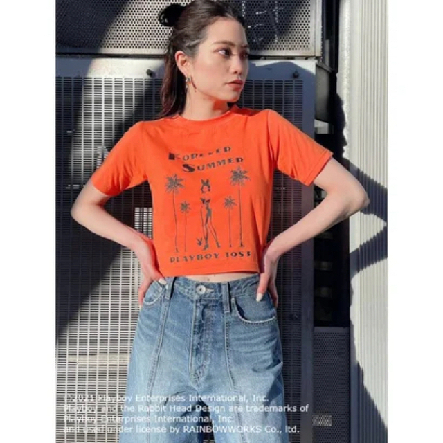 GYDA(ジェイダ)の【GYDA】PLAYBOY FOREVER SUMMER ショートTシャツ メンズのトップス(Tシャツ/カットソー(半袖/袖なし))の商品写真