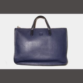 ロエベ(LOEWE)のLOEWE ロエベ アナグラム レザー ブリーフケース NAVY ネイビー(その他)