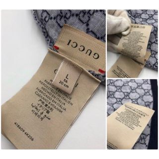 Gucci - 新品同様 グッチ GUCCI サイズL GG柄 ビーニー ブラック 黒の
