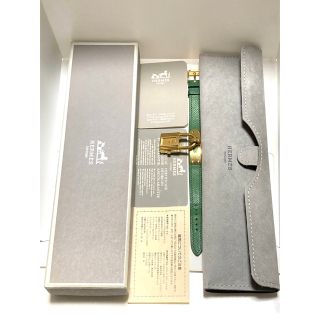 エルメス(Hermes)の【付属品有】HERMES エルメス　エルメスケリー　電池新品　純正ベルト(腕時計)