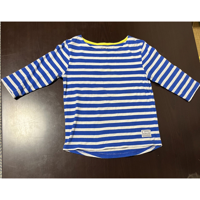 GLOBAL WORK(グローバルワーク)のGLOBAL WORK キッズ　Lサイズ　ボーダー七分袖シャツ キッズ/ベビー/マタニティのキッズ服男の子用(90cm~)(Tシャツ/カットソー)の商品写真