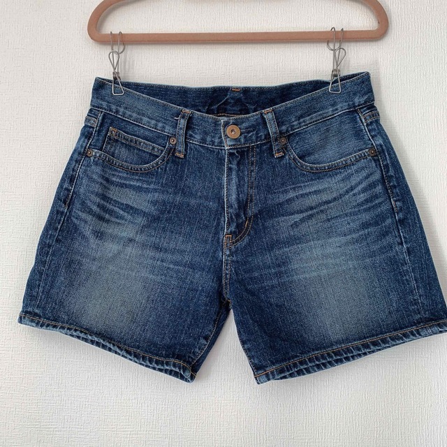 UNIQLO used☆小難あり UNIQLOユニクロ デニムハーフパンツ ショートパンツの通販 by しな used ユニクロ レディース ショートパンツ