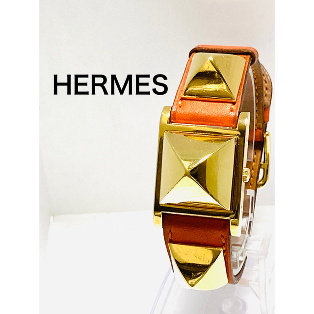 ファッション小物【付属品有】美品　HERMES エルメス　メドール　電池新品　レディース腕時計