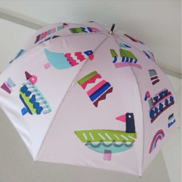 オッタイピイヌ　鳥　ピンク雨傘　バードパーラー レディースのファッション小物(傘)の商品写真