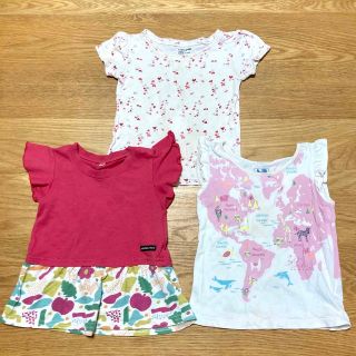 ベビーギャップ(babyGAP)の女の子用　半袖シャツ　90cm 3枚セット(Tシャツ/カットソー)