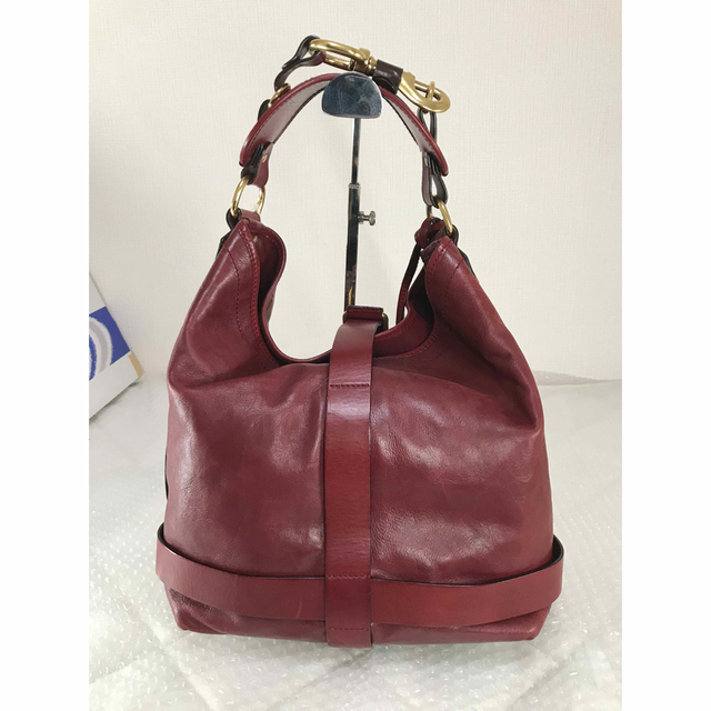 Chloe(クロエ)のクロエ Chlo ハンドバッグ 馬蹄チャーム付 レッド レディースのバッグ(ハンドバッグ)の商品写真