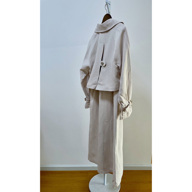 ストラ23年新品★日本製生地!3WAYトレンチコート泉里香美人百花ジレジャケット
