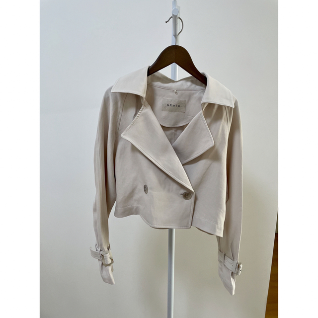 ストラ23年新品★日本製生地!3WAYトレンチコート泉里香美人百花ジレジャケット