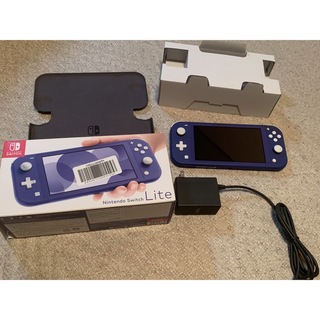Nintendo Switch - 任天堂　Switch lite 本体　ブルー　美品　本体カバー付き
