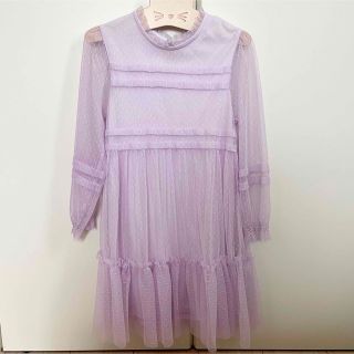 ザラキッズ(ZARA KIDS)の値下げ✨zara kidsパープルワンピースyear6 116cm(ワンピース)