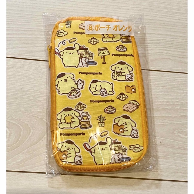 サンリオ(サンリオ)のサンリオ 当たりくじ ポムポムプリンく ⑧ポーチ オレンジ エンタメ/ホビーのおもちゃ/ぬいぐるみ(キャラクターグッズ)の商品写真