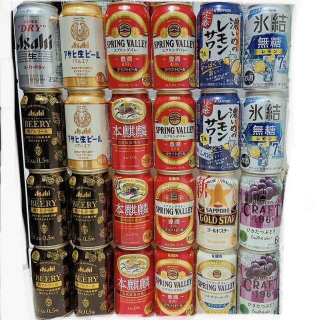 アサヒ(アサヒ)のアルコール 25缶 ビール チューハイ 詰め合わせ 食品/飲料/酒の酒(ビール)の商品写真