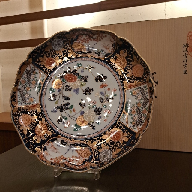 其泉 琳派 古伊万里様式 賞美堂 大皿 盛皿 独特な 7502円 stockshoes.co