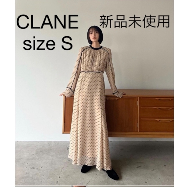 CLANE DOT CUT JAQUARD ONE PIECE クラネ - ロングワンピース/マキシ