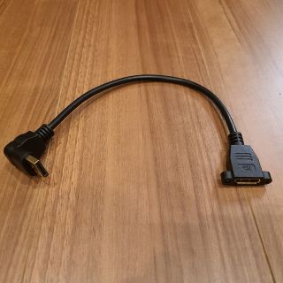 Display Port L字(L型) 延長ケーブル 30cm(PC周辺機器)