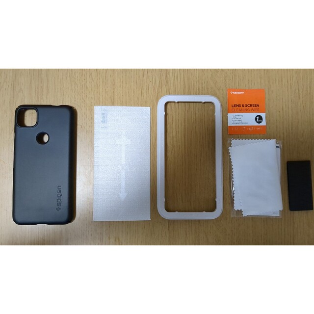 Google Pixel(グーグルピクセル)のpixel4a ケース ガラスフィルムセット(spigen) スマホ/家電/カメラのスマホアクセサリー(Androidケース)の商品写真