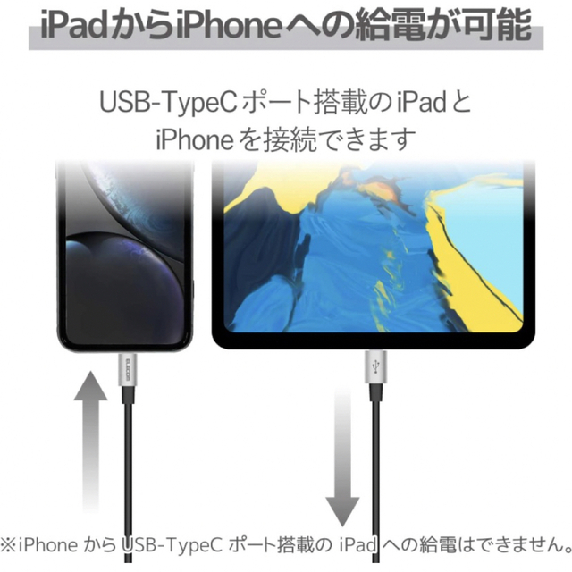 ELECOM(エレコム)のエレコム ケーブル iPhone 充電ケーブル Apple認証品 1m グレー スマホ/家電/カメラのスマホアクセサリー(その他)の商品写真