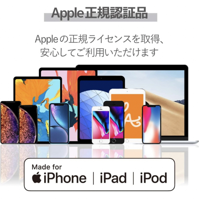 ELECOM(エレコム)のエレコム ケーブル iPhone 充電ケーブル Apple認証品 1m グレー スマホ/家電/カメラのスマホアクセサリー(その他)の商品写真