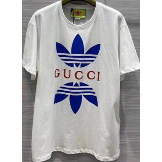 Gucci - グッチ 半袖Tシャツ L ホワイト プリント ロゴ シェリーライン