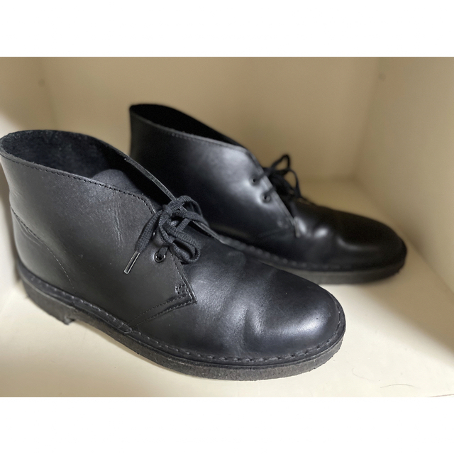 Clarks - クラークス◇デザートブーツ◇ブラックレザー◇26 Clarks - クラークス◇デザートブーツ◇ブラックレザー◇26