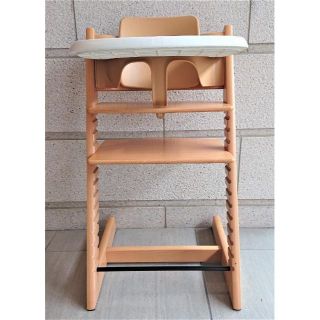 美品】ストッケ トリップトラップSN.6~ ベビーセット&トレイ付-
