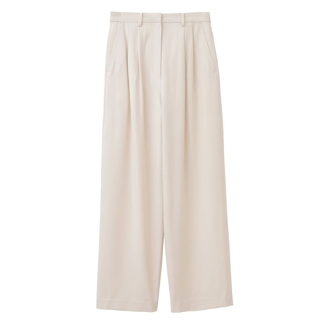 CLANE BASIC TUCK PANTS　IVORY サイズ0ベーシックタックパンツ