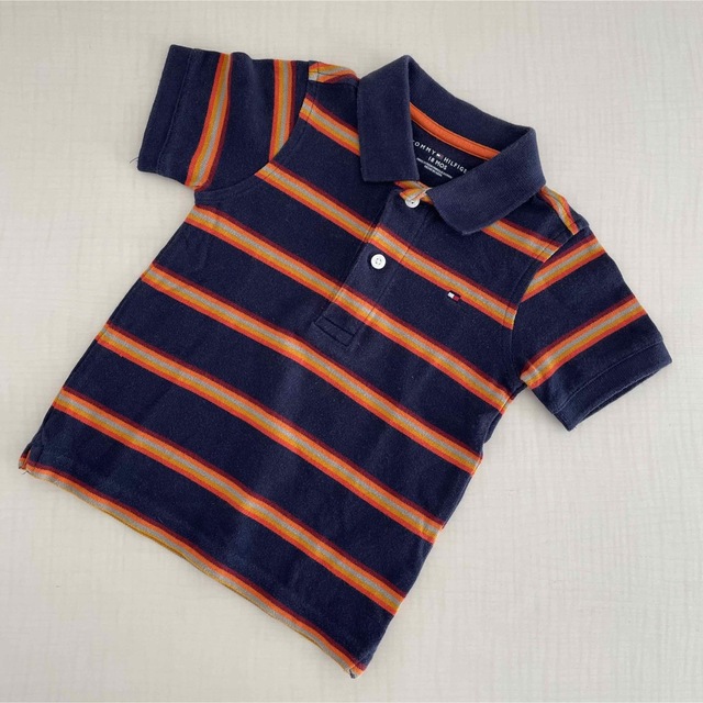 TOMMY HILFIGER(トミーヒルフィガー)のTommy Hilfiger/トミーヒルフィガー/ボーダー/ポロシャツ/18M キッズ/ベビー/マタニティのベビー服(~85cm)(シャツ/カットソー)の商品写真