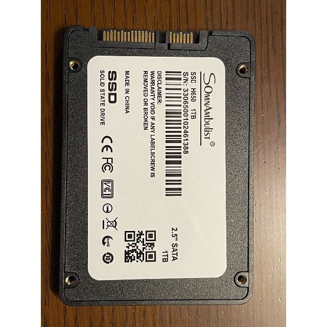 【新品】SSD  1TB  SATA III 2.5 インチ 1