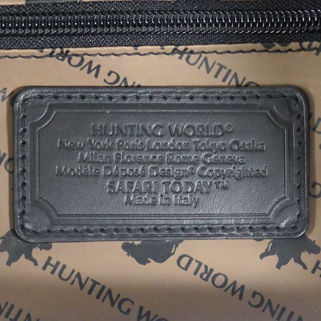 イタリア製 ボストンバッグ 旅行 黒 ハンティングワールド 大容量 NR3079