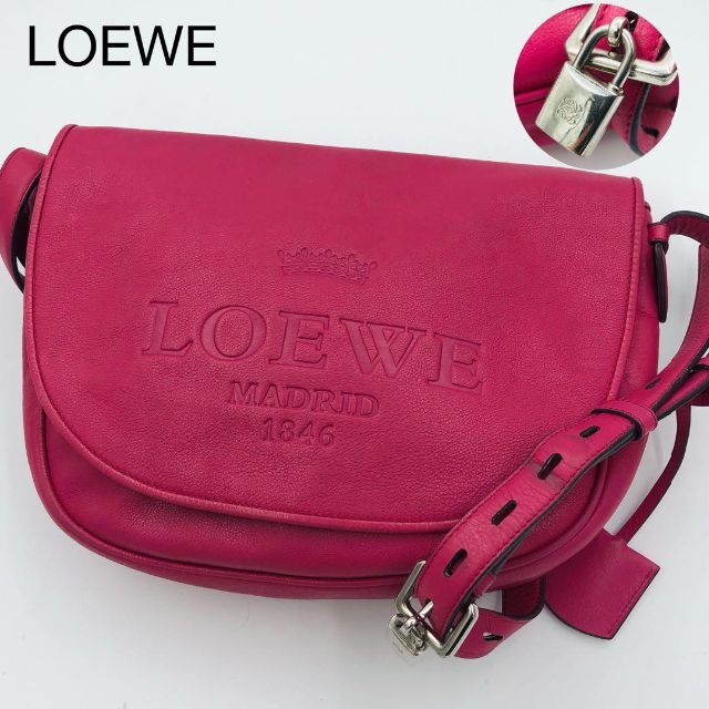和風 美品 LOEWE ロエベ ヘリテージ ショルダーバッグ メッセンジャー