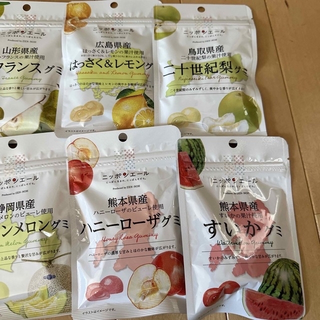 果物グミ　８種類　各2袋　ニッポンエール 食品/飲料/酒の食品(菓子/デザート)の商品写真