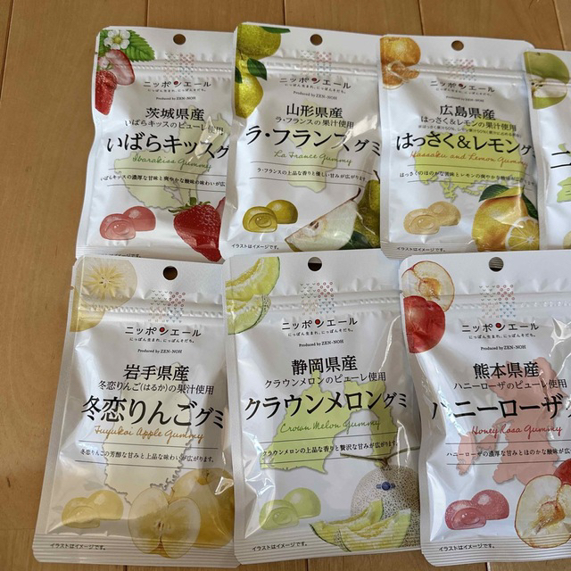 果物グミ　８種類　各2袋　ニッポンエール 食品/飲料/酒の食品(菓子/デザート)の商品写真