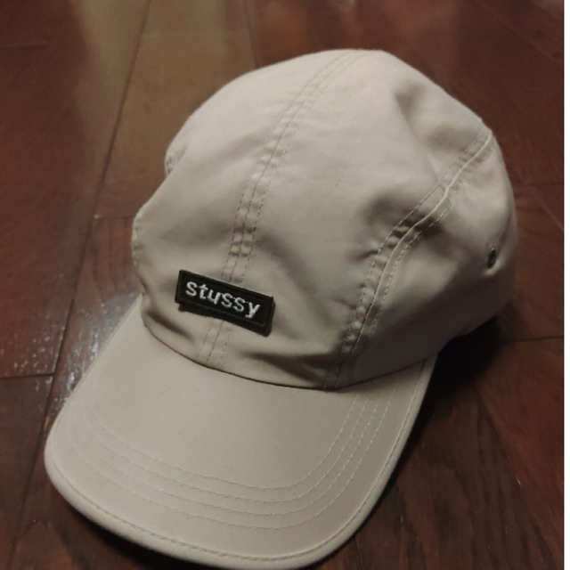 STUSSY　オールドステューシー　キャップ　ベージュ　紺タグ