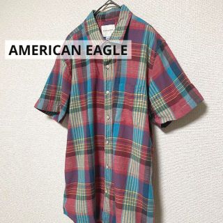 アメリカンイーグル(American Eagle)の2161 AMERICAN EAGLE シャツ トップス 半袖 チェック 春夏(シャツ)