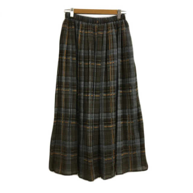 LEPSIM LOWRYS FARM(レプシィムローリーズファーム)のレプシィム ローリーズファーム スカート プリーツ ロング チェック F 茶 レディースのスカート(ロングスカート)の商品写真