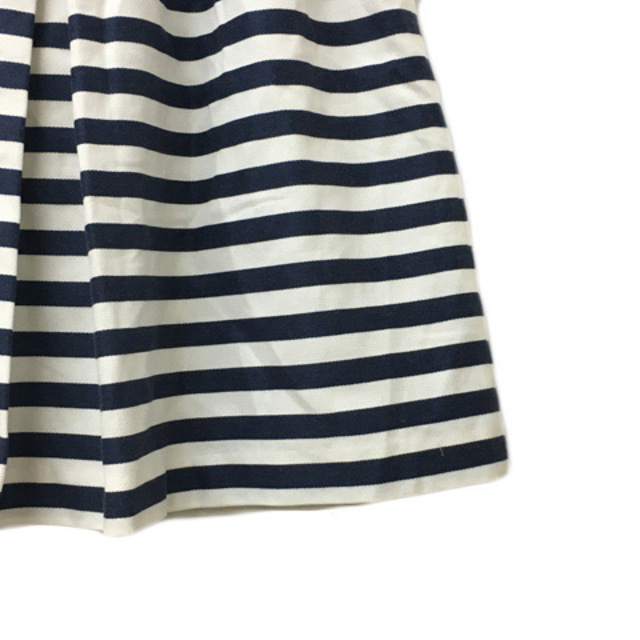 MACKINTOSH PHILOSOPHY(マッキントッシュフィロソフィー)のマッキントッシュフィロソフィー スカート フレア 膝丈 ボーダー 38 紺 白 レディースのスカート(ひざ丈スカート)の商品写真