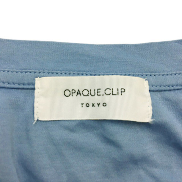 OPAQUE.CLIP(オペークドットクリップ)のオペークドットクリップ Tシャツ カットソー プルオーバー 半袖 M 水色 レディースのトップス(Tシャツ(半袖/袖なし))の商品写真