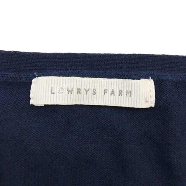 LOWRYS FARM(ローリーズファーム)のローリーズファーム セーター ニット カットソー プルオーバー 半袖 L 紺 レディースのトップス(ニット/セーター)の商品写真