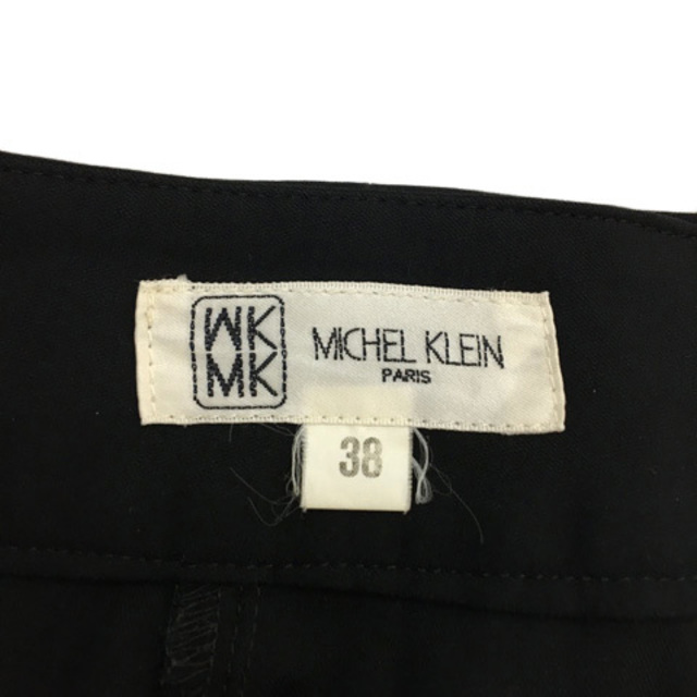 MK MICHEL KLEIN(エムケーミッシェルクラン)のエムケー ミッシェルクラン スカート 台形 フレア 膝丈 無地 38 黒 レディースのスカート(ひざ丈スカート)の商品写真