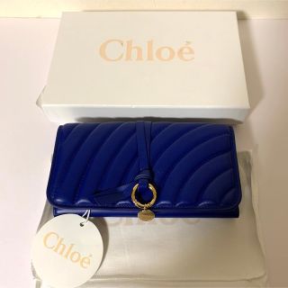 クロエ(Chloe)の美品　クロエ レザー アルファベット フラップ 長財布(財布)