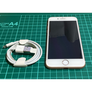 アイフォーン(iPhone)の　 iphone8  64GB SIMフリー　GOLD(背面ピンク)(スマートフォン本体)